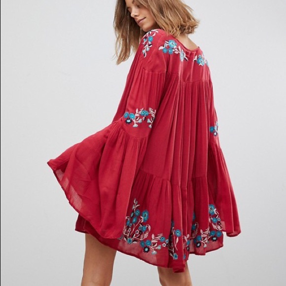 Free People Flared Sleeve Mini Dress - Picture 3 of 7